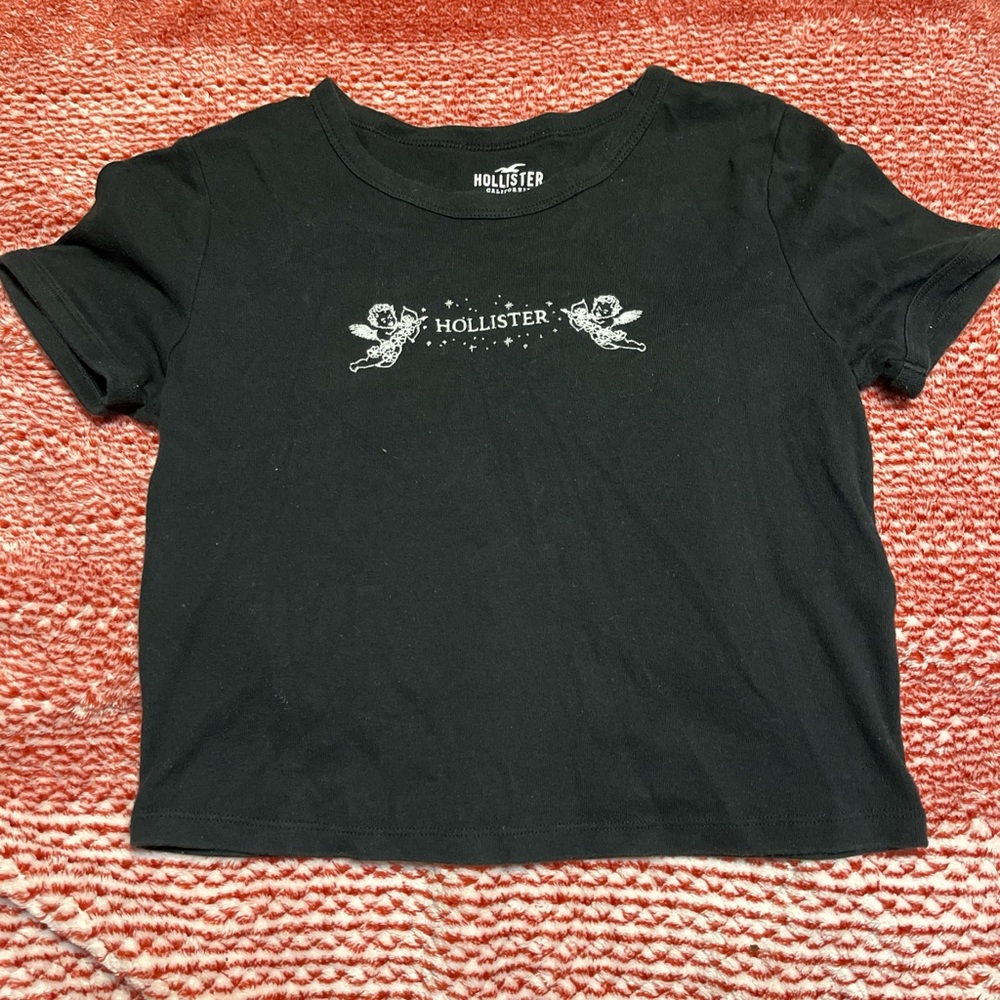 Hollister Kids Black Angel Graphic Tee
